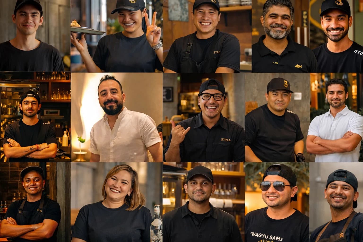 The faces of 3Fils — individual portraits of the team